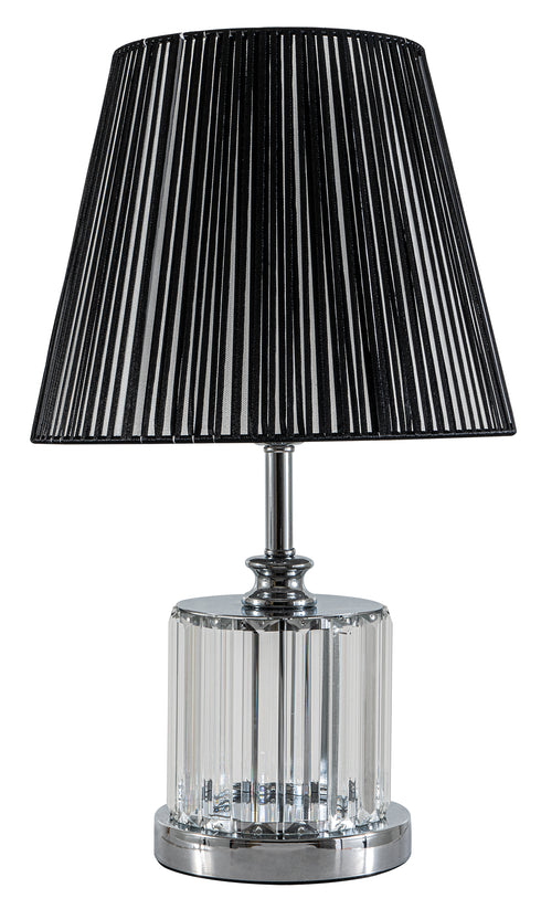 TLC 6836 LAMP NICKEL BLACK LAMPS CRYSTALS