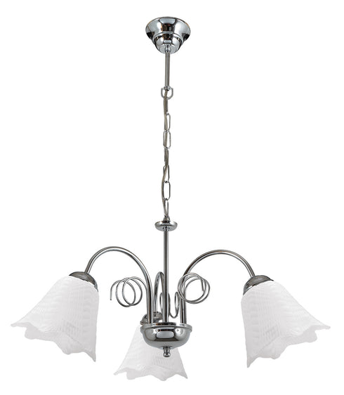 ARlight PDT 2041-3 CR # 3/Φ ΣΚΕΛΕΤΟΣ ΕΛΑΤΗΡΙΟ ΛΕΥΚΟ ΓΥΑΛΙ 3ΧΕ14