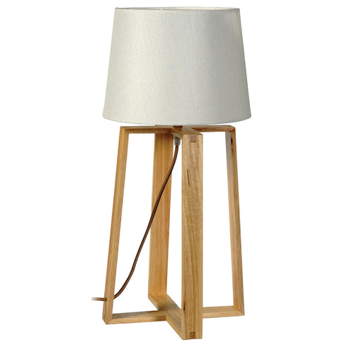 ARlight TLC 6320 ΕΠΙΤΡΑΠΕΖΙΑ ΛΑΜΠΑ ΣΤΑΥΡΩΤΟ ΞΥΛΟ 1ΧΕ27
