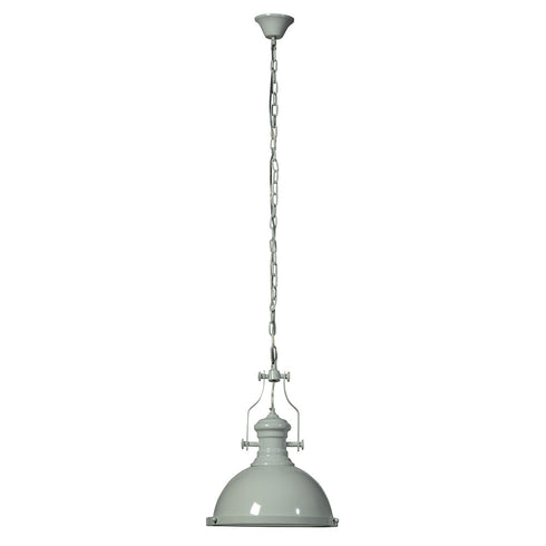 PDC 103 WH PENDANT SINGLE LIGHT INDUSTRIAL BELL LIGHT WITH CHAIN SUSPENSION - WHITE