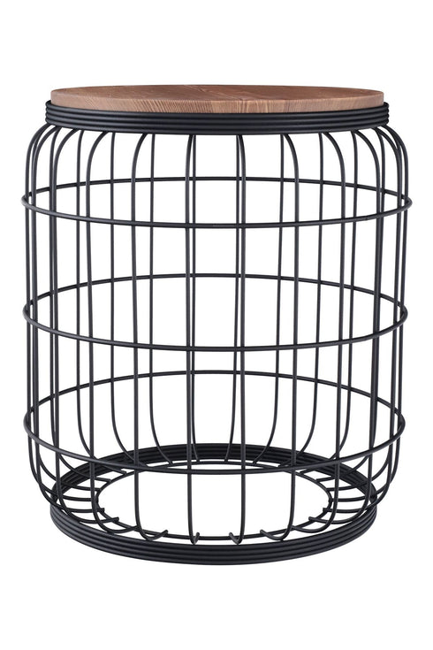 ARlight TBH-07 BK ΤΡΑΠΕΖΑΚΙ ΜΑΥΡΟ ΚΙΟΥΡΤΟΣ ΠΛΕΓΜΑ ΜΕ ΞΥΛΟ