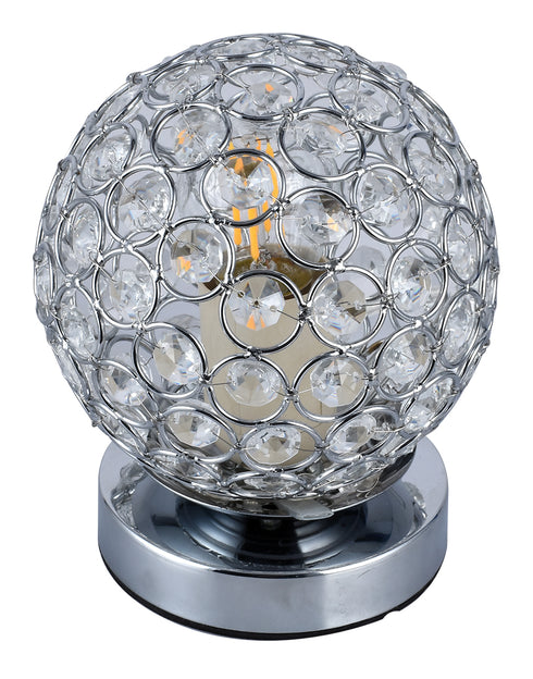 ARlight TLC 3459-CR ΠΟΡΤΑΤΙΦ ΜΠΑΛΑ ΧΡΩΜΙΟ ΜΕ ΚΡΥΣΤΑΛΛΑ 1ΧΕ27