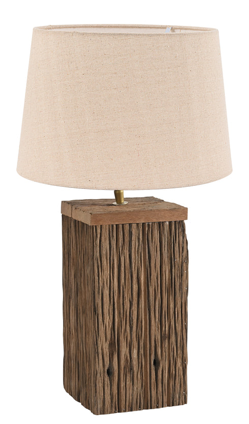 ARlight TLI 6347 40BG ΕΠΙΤΡΑΠΕΖΙΑ ΛΑΜΠΑ ΤΕΤΡΑΓΩΝΗ ΑΠΟ ΑΝΑΚΥΚΛΩΜΕΝΟ ΞΥΛΟ ΜΕ ΑΜΠΑΖΟΥΡ ΜΠΕΖ 1ΧΕ27