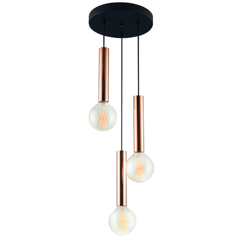 PDC 6445-3 CO PENDANT MULTIPLE LIGHTING ARlight EXCLUSIVE COLLECTION WITH COPPER TUBES (3 LAMPS)