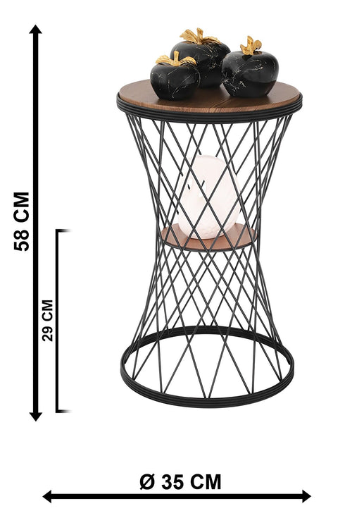 ARlight TBBT-12 ΒΟΗΘ. ΤΡΑΠΕΖΑΚΙ ΜΑΥΡΟ-ΞΥΛΟ ΣΧΔ. ΣΤΑΥΡΩΤΟ