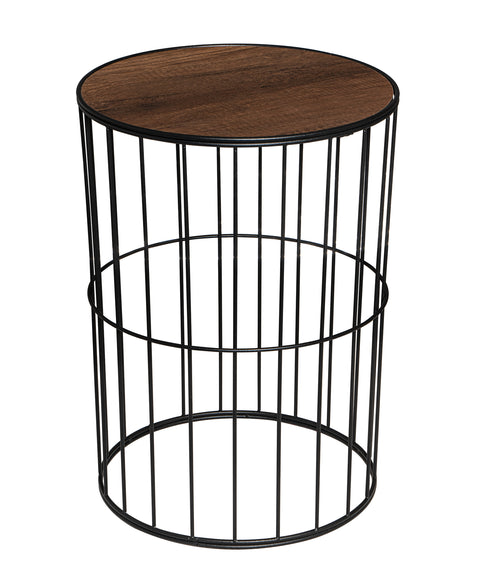 ARlight TBH-04 BK ΤΡΑΠΕΖΑΚΙ ΜΑΥΡΟ ΣΤΡΟΓΓΥΛΟ ΠΛΕΓΜΑ ΜΕ ΞΥΛΟ