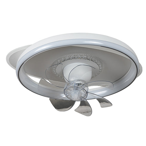 ARlight CFC 9502 WΗ ΑΝΕΜΙΣΤΗΡΑΣ ΟΒΑΛ+ ΚΥΚΛΟΣ ΟΡΟΦΗΣ ΜΕ LED ΦΩΤΙΣΜΟ 3COLORS+ CONTROL