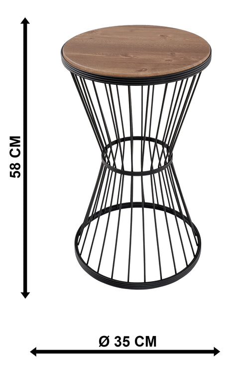 ARlight TBH-02 BΚ ΤΡΑΠΕΖΑΚΙ ΜΑΥΡΟ ΠΛΕΓΜΑ ΜΕ ΞΥΛΟ