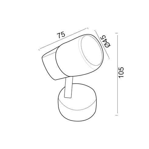 ΣΠΟΤ ΜΕ ΓΥΑΛΙ G9 I ΝΙΚΕΛ ΜΑΤ NAPLES 090106NM