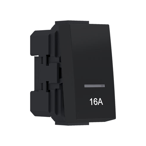 ^ MODYS DIPOLIC SWITCH (0-1) 16Α WITH INDICATION BLACK MAT 1 F. 2P 16AX 250VAC IP20