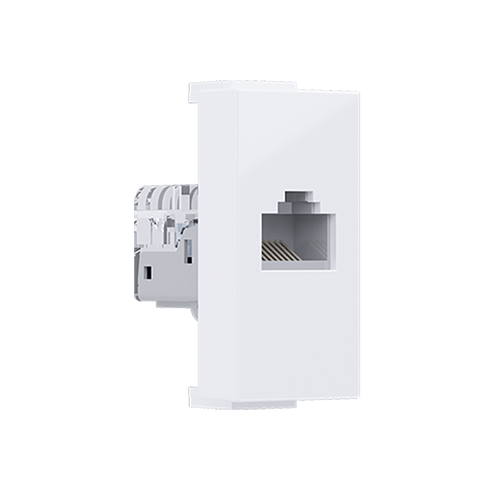 MODYS ΠΡΙΖΑ ΔΙΚΤΥΟΥ ΛΕΥΚΗ 1 ΣΤ. RJ45 CAT.5E ΧΩΡΙΣ ΘΩΡΑΚΙΣΗ IP20 10101312431