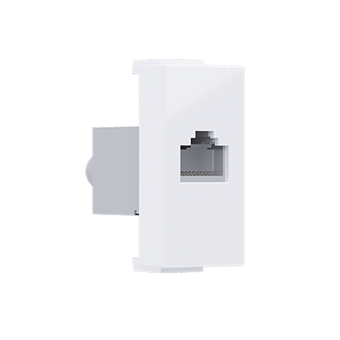 MODYS ΠΡΙΖΑ ΔΙΚΤΥΟΥ ΛΕΥΚΗ 1 ΣΤ. RJ45 CAT.6 ΜΕ ΘΩΡΑΚΙΣΗ IP20 10101312433