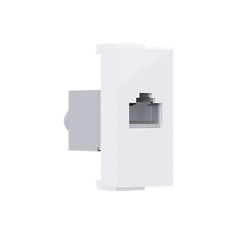 MODYS ΠΡΙΖΑ ΔΙΚΤΥΟΥ ΛΕΥΚΗ 1 ΣΤ. RJ45 CAT.6A ΜΕ ΘΩΡΑΚΙΣΗ IP20 10101312543