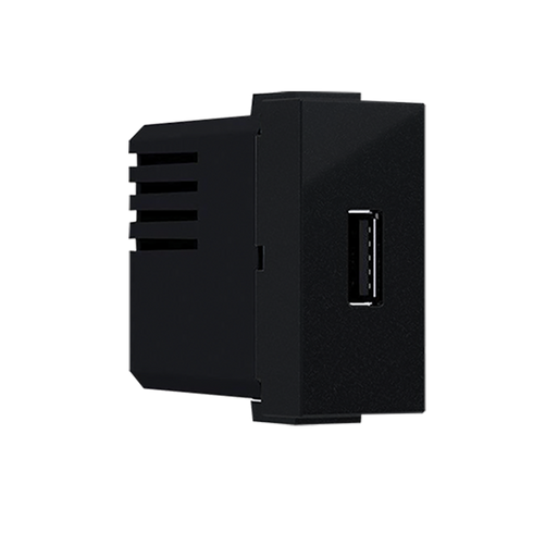 MODYS ΠΡΙΖΑ ΤΡΟΦΟΔΟΣΙΑΣ USB 1 ΣΤ. 1xUSB ΜΑΥΡΗ ΜΑΤ 5VDC 1.2A IP20 10101412354