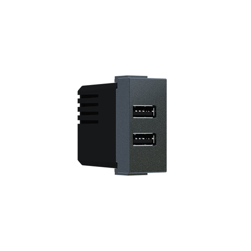 MODYS ΠΡΙΖΑ ΤΡΟΦΟΔΟΣΙΑΣ USB 1 ΣΤ. 2XUSB A+C ΑΝΘΡΑΚΙ 5VDC 3A IP20 10101412363