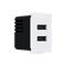 MODYS ΠΡΙΖΑ ΤΡΟΦΟΔΟΣΙΑΣ USB 1 ΣΤ. 2xUSB ΛΕΥΚΗ 5VDC 2X1.2A IP20 10101412821