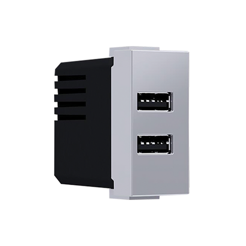 MODYS ΠΡΙΖΑ ΤΡΟΦΟΔΟΣΙΑΣ USB 1 ΣΤ. 2xUSB ΑΣΗΜΙ 5VDC 2X1.2A IP20 10101412825