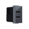 MODYS ΠΡΙΖΑ ΤΡΟΦΟΔΟΣΙΑΣ USB 1 ΣΤ. 2xUSB ΑΝΘΡΑΚΙ 5VDC 2X1.2A IP20 10101412827