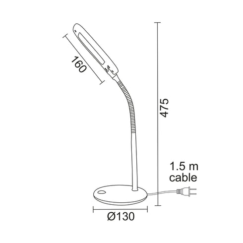 LED Φ/Σ ΓΡΑΦΕΙΟΥ 5W ΓΚΡΙ 4000Κ ΜΕ ΣΠΙΡΑΛ 230V Φ13XH47,5CM BAZ 15205LEDGY