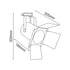TRACK LIGHT No238 BLACK 4WIRE PAR30 E27 238TLB4W