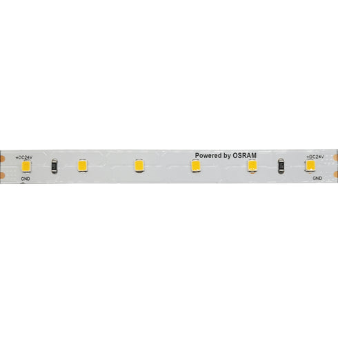 LED SMD STRIP 24V DC 12W/M 3000K 1250LM/M IP20 10MM CRI80 OSRAM 2835 60LEDS/M 3SDCM 5M REEL 5YRS 24128030