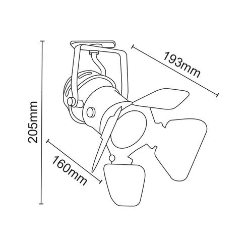 TRACK LIGHT No244 WHITE 2WIRE GU10 244TLW2W