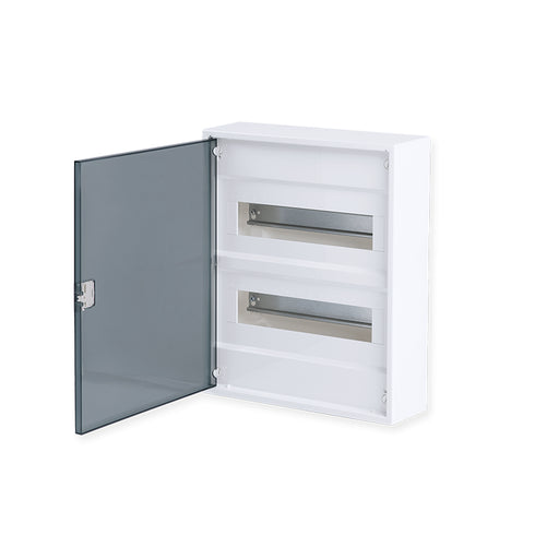 ΗΛ.ΠΙΝΑΚΑΣ ΠΛΑΣΤΙΚΟΣ ΕΠΙΤΟΙΧΟΣ 24 ΘΕΣΕΙΣ ΔΙΑΦΑΝΗ ΠΟΡΤΑ 2 ΣΕΙΡΕΣ IP 40 282N24ALFA