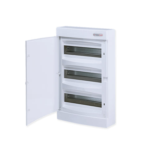SURFACE MOUNTING 36 MODULES 3 ROWS WHITE DOOR 282N36CW
