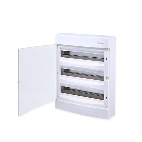 SURFACE MOUNTING 54 MODULES 3 ROWS WHITE DOOR 282N3X18CW