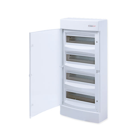 SURFACE MOUNTING 48 MODULES 4 ROWS WHITE DOOR 282N48CW