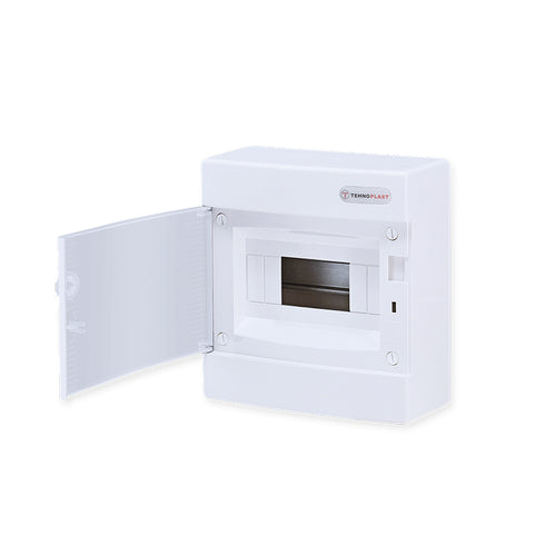 SURFACE MOUNTING 8 MODULES 1 ROW WHITE DOOR 282N8CW
