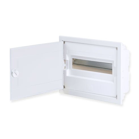 FLUSH MOUNTING 12 MODULES 1 ROW WHITE DOOR 282U12AW