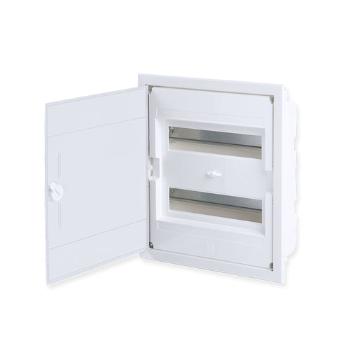 FLUSH MOUNTING 24 MODULES 2 ROWS WHITE DOOR 282U24AW