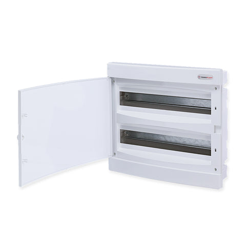 FLUSH MOUNTING 36 MODULES 2 ROWS WHITE DOOR 282U2X18CW
