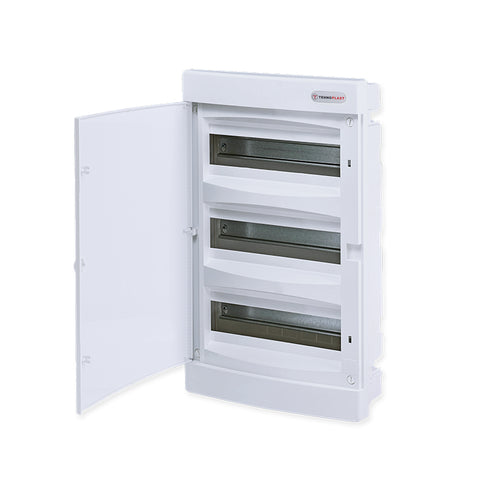 FLUSH MOUNTING 36 MODULES 3 ROWS WHITE DOOR 282U36CW