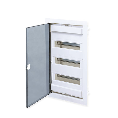 ΗΛ.ΠΙΝΑΚΑΣ ΠΛΑΣΤΙΚΟΣ ΧΩΝΕΥΤΟΣ 36 ΘΕΣΕΙΣ ΔΙΑΦΑΝΗ ΠΟΡΤΑ 3 ΣΕΙΡΕΣ IP40 282U36FP