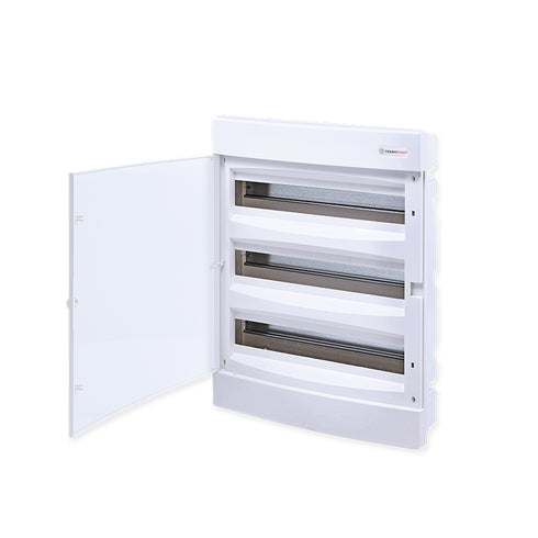 FLUSH MOUNTING 54 MODULES 3 ROWS WHITE DOOR 282U3X18CW