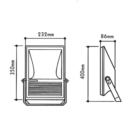 ΠΡΟΒΟΛΕΑΣ HQI ΣΤΕΓΑΝΟΣ 150W ΜΑΥΡΟΣ AC.045H150CB