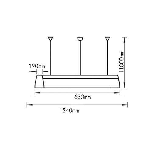 ΦΘΟΡΙΟΥ 2Χ18W KΡΕΜΑΣΤΟ ΑΛΟΥΜΙΝ AC.045XF218C