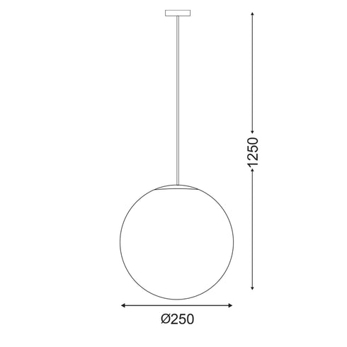 HANG LIGHT PMM Φ250 PMM OPAL AC.18250KOP