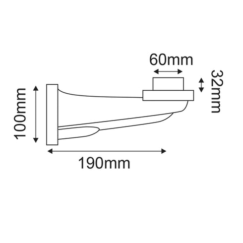 ΒΑΣΗ ΤΟΙΧΟΥ ΓΙΑ ΜΠΑΛΑ 19CM Φ15,Φ20,Φ25 AC.28031