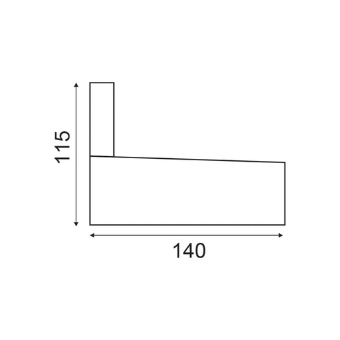 WALL ARM W3 E27 BLACK AC.280W3