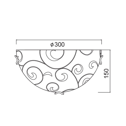ΑΠΛΙΚΑ 1ΧΕ27 ΑΜΜΟΒΟΛΗ ΔΙΑΦΑΝΗ ΣΧΕΔΙΑ Φ30CM CHAPLIN AD9947062
