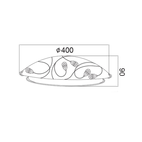 ΠΛΑΦΟΝΙΕΡΑ ΜΕ ΚΡΥΣΤΑΛΛΟ Φ40CM 3ΧΕ27 ANYA AD998052