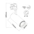 WHITE LED COB TRACK LUMINAIRE AIMY 30W 4000K 4WIRES 25-50° 3100LM 230V Ra80 AIMY3040W4