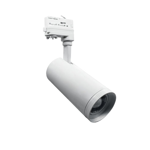 WHITE LED COB TRACK LUMINAIRE AIMY 30W 4000K 4WIRES 25-50° 3100LM 230V Ra80 AIMY3040W4