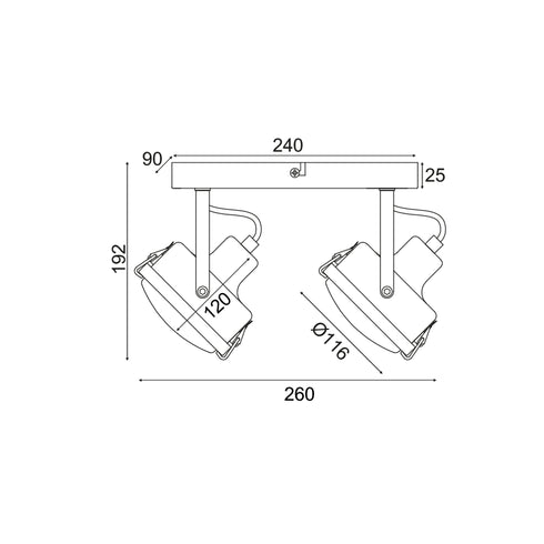 ΕΠΙΤΟΙΧΟ Φ/Σ 2ΧGU10 ΓΚΡΙ ΜΕΤΑΛΛΙΚΟ 31X12X19CM MORFEAS AR1722W31G