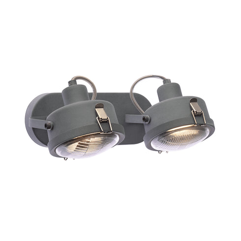 ΕΠΙΤΟΙΧΟ Φ/Σ 2ΧGU10 ΓΚΡΙ ΜΕΤΑΛΛΙΚΟ 31X12X19CM MORFEAS AR1722W31G