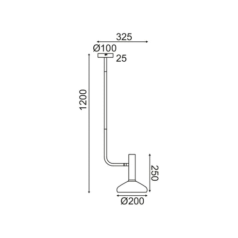 ΚΡΕΜΑΣΤΟ Φ/Σ 1ΧΕ27 ΟΡΕΙΧΑΛΚΟ+ΜΑΥΡΟ 33Χ20XΗ120CM SHERLOCK AR4181P120BB