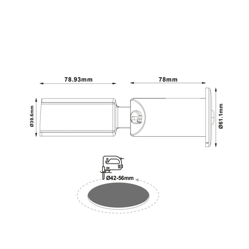 NON-MAINTAINED EMERGENCY LED LUMINAIRE 1W 3HRS 135LM 160˚ 6000K 230V AUGE160
